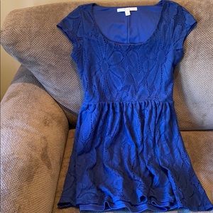 LC Lauren Conrad Blue Lined Dress